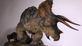 40 Sideshow Dinosauria Exclusive Triceratops Review [upl. by Hakon]