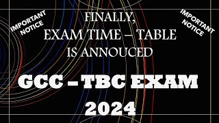 GCC TBC Typing Exam Time Table June 2024 Exam BrandSkills [upl. by Renard827]