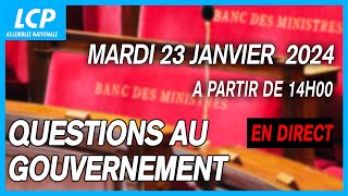 Questions au Gouvernement à lAssemblée nationale  23012024 [upl. by Itsyrc189]