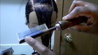 How To Straighten Natural Hair with a Marcel Pressing Comb or Hot Comb [upl. by Netneuq812]