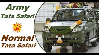 Tata Safari ARMY EDITION  Normal Safari VS ARMY SAFARI  Indian Army Car  Special Force Vehicle [upl. by Ecneralc]