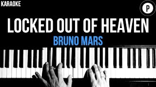 Locked Out Of Heaven Karaoke Bruno Mars Slowed Acoustic Piano Instrumental [upl. by Alel774]