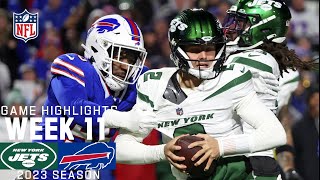 New York Jets vs Buffalo Bills  2023 Week 11 Game Highlights [upl. by Madalena]