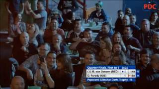 Michael van Gerwen vs Dyson Parody  2016 Gibraltar Darts Trophy  Quarterfinal [upl. by Heyde]