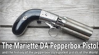 The Mariette double action pepperbox pistol pepperbox blackpowder revolver capandball [upl. by Lorrimor]