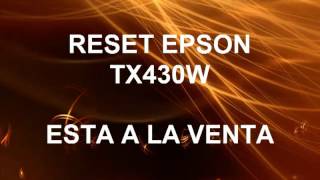 reset epson tx430w [upl. by Antone]