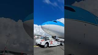 Neos Boeing 787900 Pushback and Engines Start in FCO Airport 2X speed [upl. by Ahsienahs]