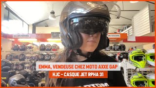 Test du casque jet HJC RPHA 31 par Emma de chez Moto Axxe Gap [upl. by Orat]