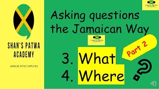 Jamaican Patois lesson for beginners What Where with example sentences [upl. by Brier]