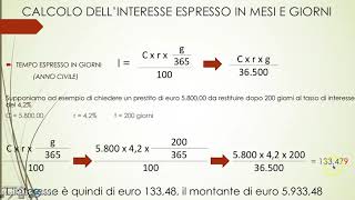 IL CALCOLO DELLINTERESSE [upl. by Ztirf485]