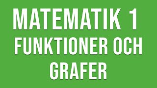 Matematik 1a 1b 1c Funktioner amp grafer [upl. by Zapot]