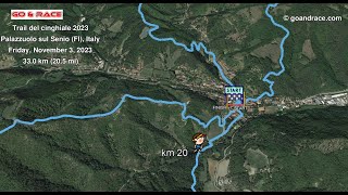 Trail del cinghiale 2023 vola sul percorso 3D di 33 km [upl. by Natal]