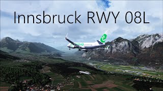 FS2004 Innsbruck RWY 08 Approach RAW FOOTAGE [upl. by Sumetra]