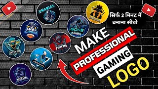 How to make professional gaming logo  Gaming logo kaise banaye for Free [upl. by Namolos]