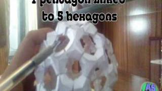 How to Make Origami Buckyball  Tutorial [upl. by Merton]