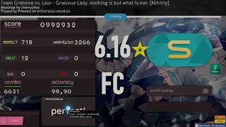 OsuMania Grievous Lady nothing is but what is not Nihility 616  Full Combo [upl. by Caras487]