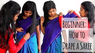 Teaching a Beginner How to Drape a Saree w TiffanyThinks  Thuri Makeup [upl. by Ynatsyd]