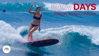 RAW DAYS  Main Point Batukaras Indonesia  Longboard session in September 2022 [upl. by Dnalyk]