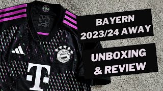 Bayern München 202324 authentic away jersey HEATRDY Unboxing amp Review [upl. by Laehpar]