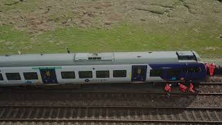 Train DerailmentCrash at Grange over Sands 24032024 [upl. by Aksehcnarf]