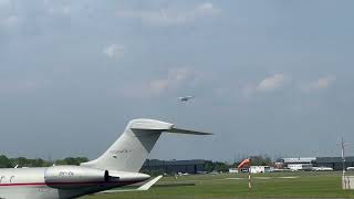 Biggin Hill Heritage Hangar’s Airvan and Spitfire Takeoff [upl. by Einram26]