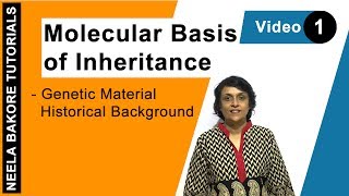 Molecular Basis of Inheritance  NEET  Genetic Material amp Historic Background  Neela Bakore [upl. by Pampuch377]