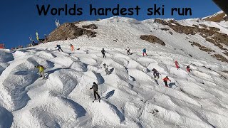 Worlds Hardest Ski Run  Swiss Wall  Chavanette [upl. by Bashemeth]