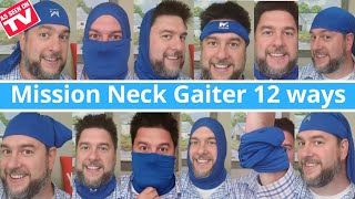 😷 Mission Neck Gaiter 12 ways to wear Cooling face mask review 😷 185 [upl. by Sylram]