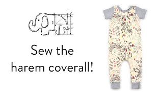 Harem coverall sewing pattern tutorial for Brindille and Twig [upl. by Anaderol]