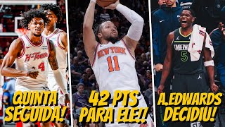 JBrunson DESTRÓI com 42 PTS  Houston chega a 5 VITÓRIAS seguidas  AEdwards DECIDE  Rodada NBA [upl. by Emelen435]