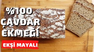 EKŞİ MAYALI ÇAVDAR EKMEĞİ TARİFİ ekşimaya ekşimayalıçavdarekmeği sourdough [upl. by Clo]