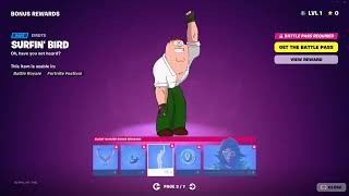 Fortnite Bird Is The Word Peter Griffin Emote [upl. by Novia16]