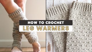 How To Crochet Leg Warmers  Free Crochet Pattern Tutorial [upl. by Eniahs]