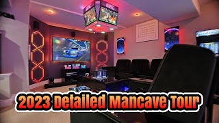 Updates from end of 2023 Full Gameroom mancave home theater house and gaming setup tour [upl. by Oremoh]