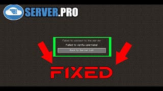 HOW TO FIX FAILED TO VERIFY USERNAMEIN SERVERPRO [upl. by Dewie557]