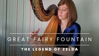 Zelda Great Fairy Fountain Harp Cover  Pedal Harp Sheet Music [upl. by Oiracam]