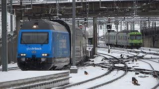 Den ersten Schnee bei der Eisenbahn erleben  Von Interlaken Ost über Spiez bis Zweisimmen [upl. by Anert671]