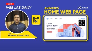 Animated Home Web Page in Weblab on Codeorg [upl. by Ahsinej]