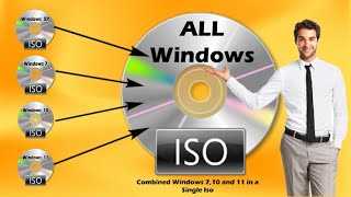 How to Combined Multiple Windows in a Single ISO file  Windows 7 10 and 11 [upl. by Dahle]