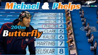 🏊‍♂️Michael Phelps in the Olympic 200m Butterfly  Swimming Legend 🌟 [upl. by Cart]