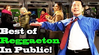 BEST OF REGGAETON  SINGING IN PUBLIC Ozuna Daddy Yankee Shakira Romeo Santos more [upl. by Yentroc163]