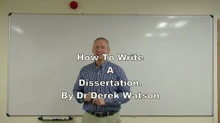 How To Write A Dissertation at Undergraduate or Masters Level [upl. by Gnanmas]