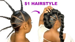 1 BRAIDLESS Crochet illusion using braiding extension curled from scratch  Crochet braids styles [upl. by Costin52]