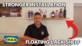 How To Hang a Floating Lack Shelf a Stronger Way [upl. by Anerehs]