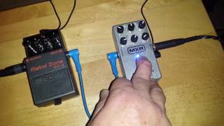 MXR Fullbore Metal vs Boss Metal Zone MT2 heavy metal pedal showdown [upl. by Eniamraj]