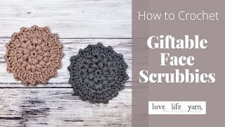 How to Crochet Face Scrubbies  Easy Tutorial [upl. by Yluj929]