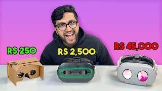 Cheap VS Expensive VR Headsets Rs250 VS Rs2500 VS Rs45000 [upl. by Milah]