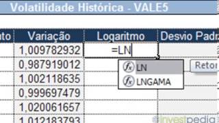 Como calcular a volatilidade histórica de um ativo [upl. by Jehial]