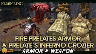 Elden Ring  Fire Prelate Armor amp Prelates Inferno Crozier Smough [upl. by Imoan]