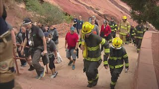 Red Rocks 911 Memorial Stair Climb honors firefighters first responders victims [upl. by Akilak]